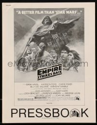 2b0727 EMPIRE STRIKES BACK pressbook 1980 George Lucas sci-fi classic, great art by Tom Jung!