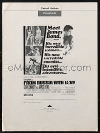 2b0107 FROM RUSSIA WITH LOVE pressbook 1964 Sean Connery is Ian Fleming's James Bond 007!