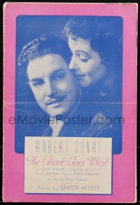 2b0109 GHOST GOES WEST pressbook 1936 Rene Clair directed, Robert Donat & Jean Parker, very rare!