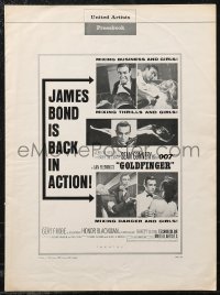 2b0113 GOLDFINGER pressbook 1964 wonderful images of Sean Connery as James Bond 007!