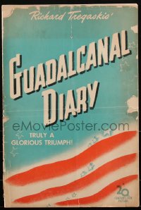 2b0117 GUADALCANAL DIARY pressbook 1943 Preston Foster, Nolan, Bendix, Conte, QUinn, Jaeckel, rare!