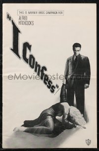 2b0123 I CONFESS pressbook 1953 directed by Alfred Hitchcock, Montgomery Clift, Anne Baxter!