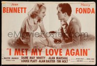 2b0124 I MET MY LOVE AGAIN pressbook 1938 Joan Bennett & Henry Fonda, ultra rare first release!