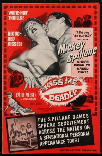 2b0133 KISS ME DEADLY pressbook 1955 Mickey Spillane, Robert Aldrich, Meeker as Mike Hammer, rare!