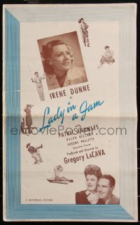 2b0134 LADY IN A JAM pressbook 1942 Irene Dunne, Patrick Knowles, Ralph Bellamy, Eugene Pallette