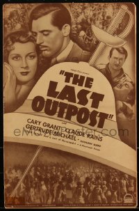 2b0135 LAST OUTPOST pressbook 1935 Cary Grant & Claude Rains both love Gertrude Michael, very rare!