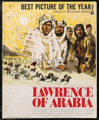 2b0136 LAWRENCE OF ARABIA pressbook 1963 David Lean classic Oscar winner starring Peter O'Toole!