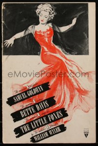 2b0139 LITTLE FOXES pressbook 1941 incredible cover art of sexy Bette Davis, Wyler, ultra rare!