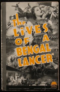 2b0140 LIVES OF A BENGAL LANCER pressbook 1935 Gary Cooper, Franchot Tone, British in India, rare!