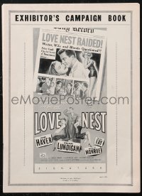 2b0143 LOVE NEST pressbook 1951 sexy Marilyn Monroe, William Lundigan & June Haver!