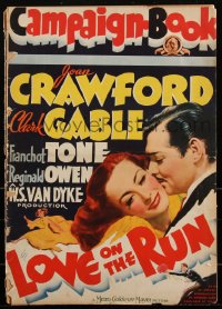 2b0144 LOVE ON THE RUN pressbook 1936 Joan Crawford, Clark Gable, Franchot Tone, ultra rare!