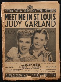 2b0153 MEET ME IN ST. LOUIS pressbook 1944 Judy Garland & Margaret O'Brien classic, very rare!