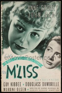 2b0147 M'LISS pressbook 1936 Anne Shirley, John Beal, from Bret Harte's classic story!