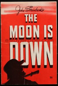 2b0155 MOON IS DOWN pressbook 1943 John Steinbeck, Irving Pichel, Nazis occupy Norway in WWII, rare!