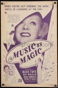 2b0160 MUSIC IS MAGIC pressbook 1935 over-the-hill Bebe Daniels wants Alice Faye's role, ultra rare!