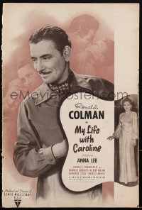 2b0161 MY LIFE WITH CAROLINE pressbook 1941 Ronald Colman, introducing pretty Anna Lee, ultra rare!