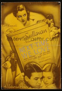 2b0165 NEXT TIME WE LOVE pressbook 1936 Jimmy Stewart, Margaret Sullavan, Ray Milland, very rare!