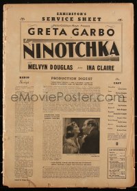 2b0167 NINOTCHKA pressbook 1939 Greta Garbo, Melvyn Douglas, Ernst Lubitsch, ultra rare!