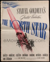 2b0172 NORTH STAR pressbook 1943 Lewis Milestone pro-Russia WWII movie when we were allies, rare!