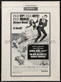 2b0175 ON HER MAJESTY'S SECRET SERVICE pressbook 1969 George Lazenby's only appearance as James Bond