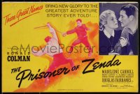 2b0182 PRISONER OF ZENDA pressbook 1937 Ronald Colman, Madeleine Carroll, Fairbanks Jr., rare!