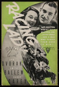 2b0187 RACING LADY pressbook 1936 Ann Dvorak, Smith Ballew, Damon Runyon, horse racing, ultra rare!