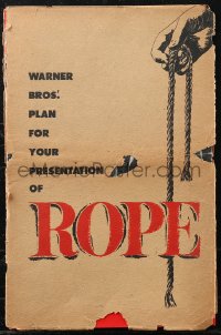 2b0198 ROPE pressbook 1948 Alfred Hitchcock, James Stewart, Dall, Granger, with rare added cover!