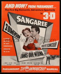 2b0202 SANGAREE 3D pressbook 1953 Fernando Lamas & sexy Arlene Dahl, romantic adventure in 3-D, rare!