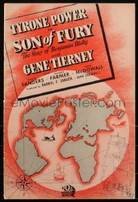 2b0211 SON OF FURY pressbook 1942 Tyrone Power, Gene Tierney, Frances Farmer, Sanders, ultra rare!