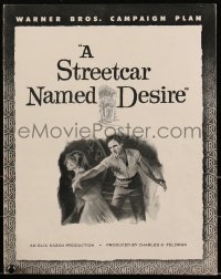 2b0740 STREETCAR NAMED DESIRE pressbook 1951 Marlon Brando, Vivien Leigh, Elia Kazan classic!