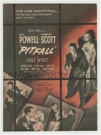 2b0647 PITFALL LAMINATED magazine page 1948 Lizabeth Scott didn't want to hurt only Dick Powell !