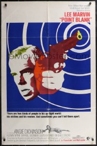 2b1151 POINT BLANK 1sh 1967 cool art of Lee Marvin, Angie Dickinson, John Boorman film noir!