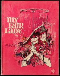 2b0866 MY FAIR LADY hardcover souvenir program book 1964 Audrey Hepburn & Rex Harrison by Bob Peak!