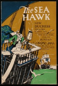 2b1540 SEA HAWK program 1924 Milton Sills, Enid Bennett, from Rafael Sabatini novel, ultra rare!