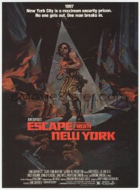 2b0876 ESCAPE FROM NEW YORK promo brochure 1981 John Carpenter, Kurt Russell, different & rare!