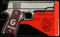 2b1532 J-MEN FOREVER 2-sided die-cut 5x7 cardboard gun promo 1979 cool G Man grip, ultra rare!