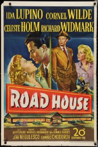 2b1165 ROAD HOUSE 1sh 1948 close up Ida Lupino & Cornel Wilde, film noir, cool art!