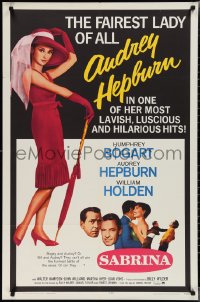 2b1167 SABRINA 1sh R1965 the fairest lady of all Audrey Hepburn, Humphrey Bogart, Holden, Wilder!