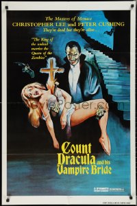 2b1168 SATANIC RITES OF DRACULA 1sh 1978 great artwork of Count Dracula & his Vampire Bride!