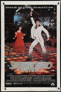 2b1170 SATURDAY NIGHT FEVER 1sh 1977 best image of disco John Travolta & Karen Lynn Gorney!