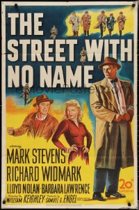 2b1190 STREET WITH NO NAME 1sh 1948 Richard Widmark, Mark Stevens, Barbara Lawrence, film noir!