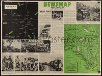 2b0630 NEWSMAP vol II no 42F 35x47 WWII war poster 1944 great images & information about war efforts!