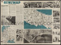 2b0631 NEWSMAP vol II no 46F 35x47 WWII war poster 1944 great images & information about war efforts!