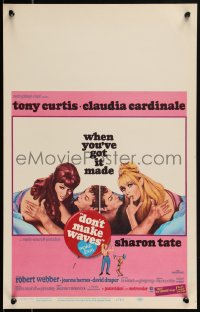 2b0488 DON'T MAKE WAVES WC 1967 Tony Curtis with super sexy Sharon Tate & Claudia Cardinale!