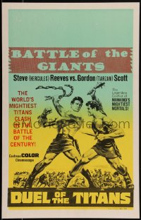 2b0491 DUEL OF THE TITANS Benton WC 1963 Steve Hercules Reeves vs Gordon Tarzan Scott, Corbucci!