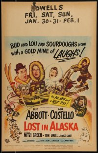 2b0508 LOST IN ALASKA WC 1952 great art of Bud Abbott & Lou Costello, a gold mine of laughs!