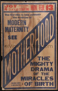 2b0512 MOTHERHOOD WC R1930s mighty drama of the miracles of birth, modern maternity, ultra rare!