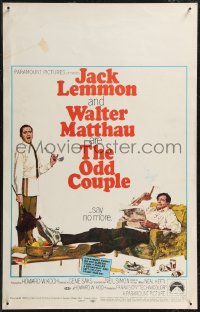 2b0516 ODD COUPLE WC 1968 art of best friends Walter Matthau & Jack Lemmon by Robert McGinnis!