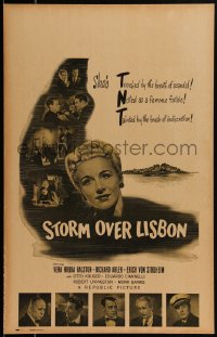 2b0528 STORM OVER LISBON WC 1944 Vera Ralston, Erich von Stroheim & Richard Arlen, cool montage!