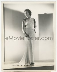 2b1740 FAY WRAY 8x10.25 still 1934 RKO portrait modeling a lovely evening gown of waffle satin!